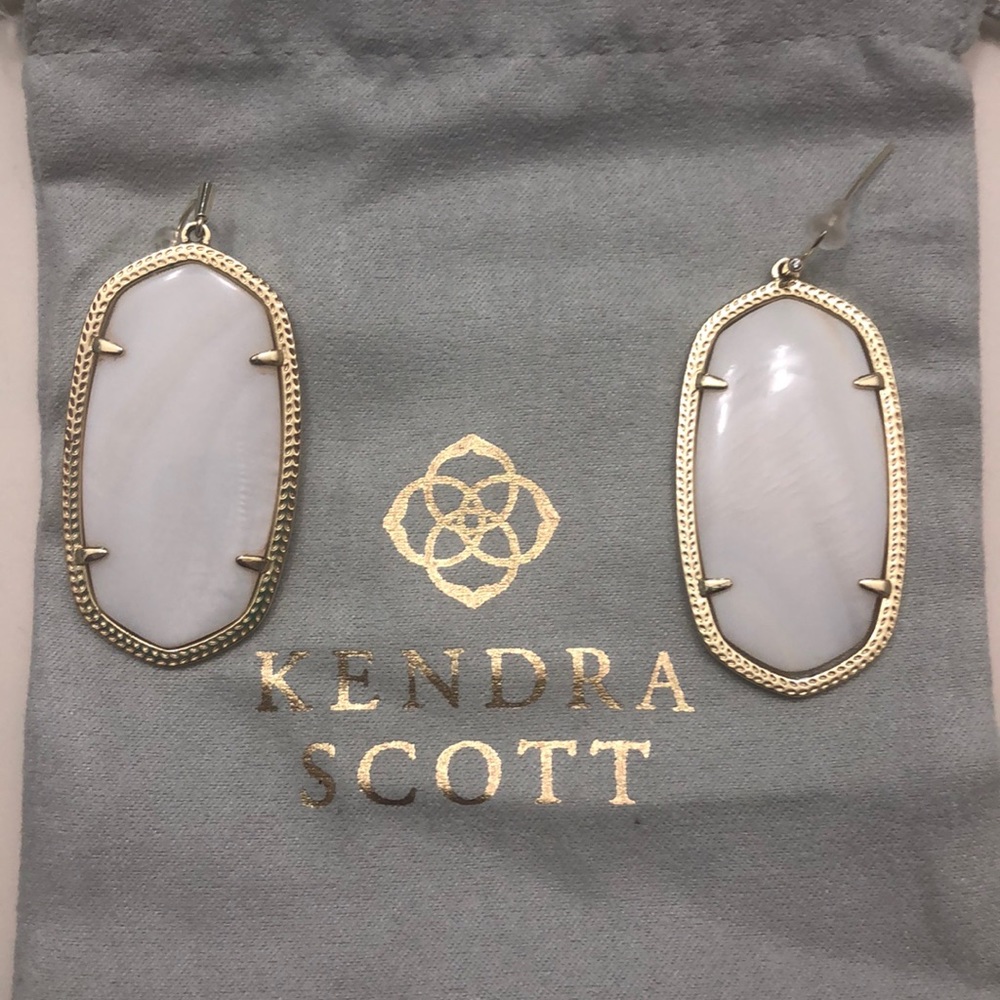 White Danielle Kendra Scott Earring